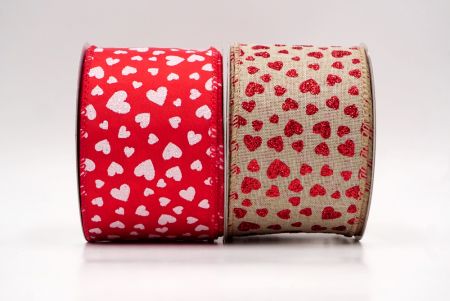 Cinta de alambre con brillo romántico y pequeños corazones_KW0032.KW0033.KW0034.KW0035